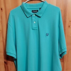 Chaps Stretch Mens 2XL Blue Polo Shirt